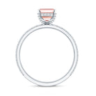Rosec Jewels-IGI Certified 2 Carat Emerald Cut Lab Pink Diamond Engagement Ring for Her