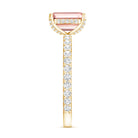 Rosec Jewels-IGI Certified 2 Carat Emerald Cut Lab Pink Diamond Engagement Ring for Her