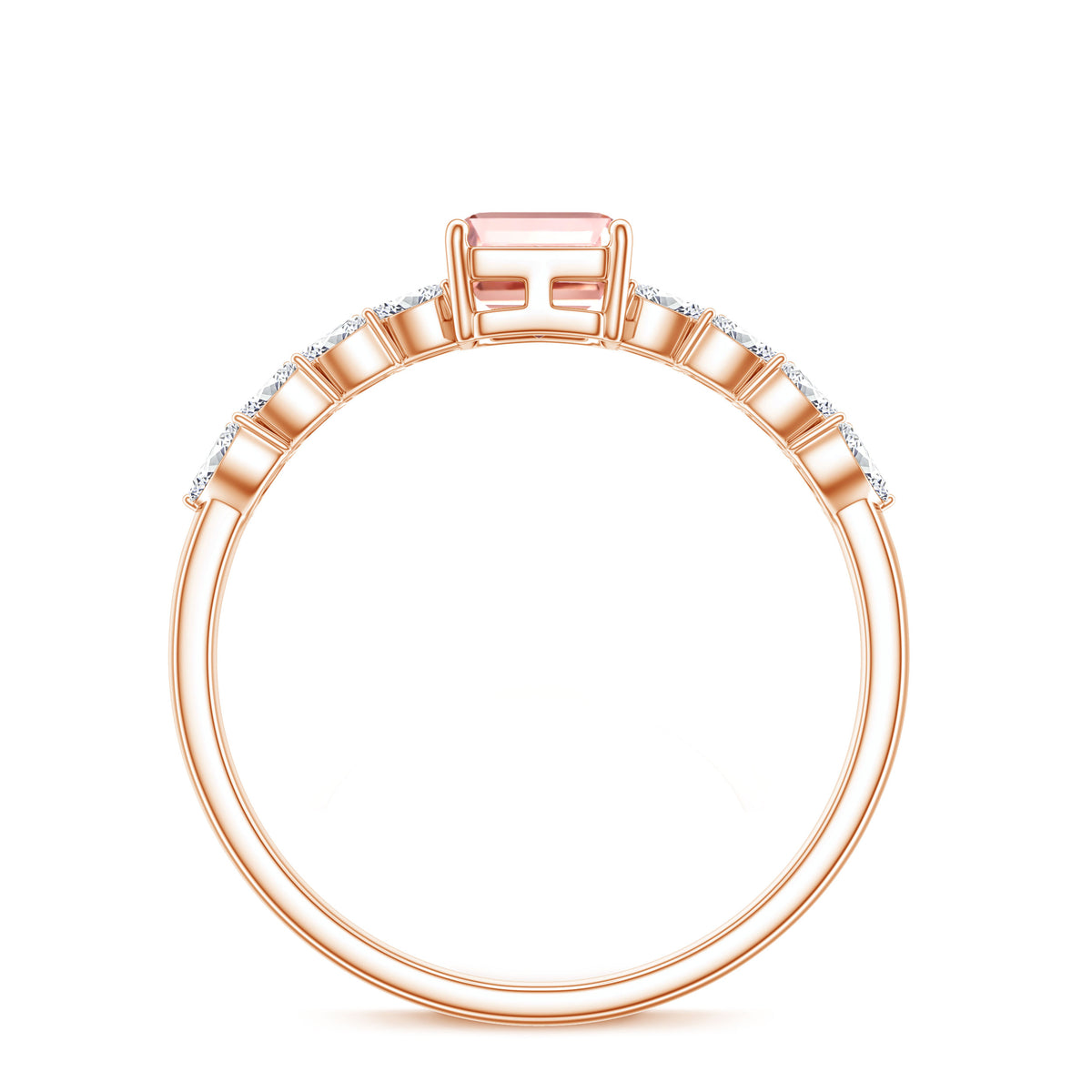 Rosec Jewels-2 Carat IGI Graded Lab Grown Pink White Diamond Engagement Ring with Split Shank