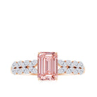 Rosec Jewels-2 Carat IGI Graded Lab Grown Pink White Diamond Engagement Ring with Split Shank