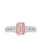 Rosec Jewels-2 Carat IGI Graded Lab Grown Pink White Diamond Engagement Ring with Split Shank