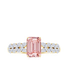 Rosec Jewels-2 Carat IGI Graded Lab Grown Pink White Diamond Engagement Ring with Split Shank