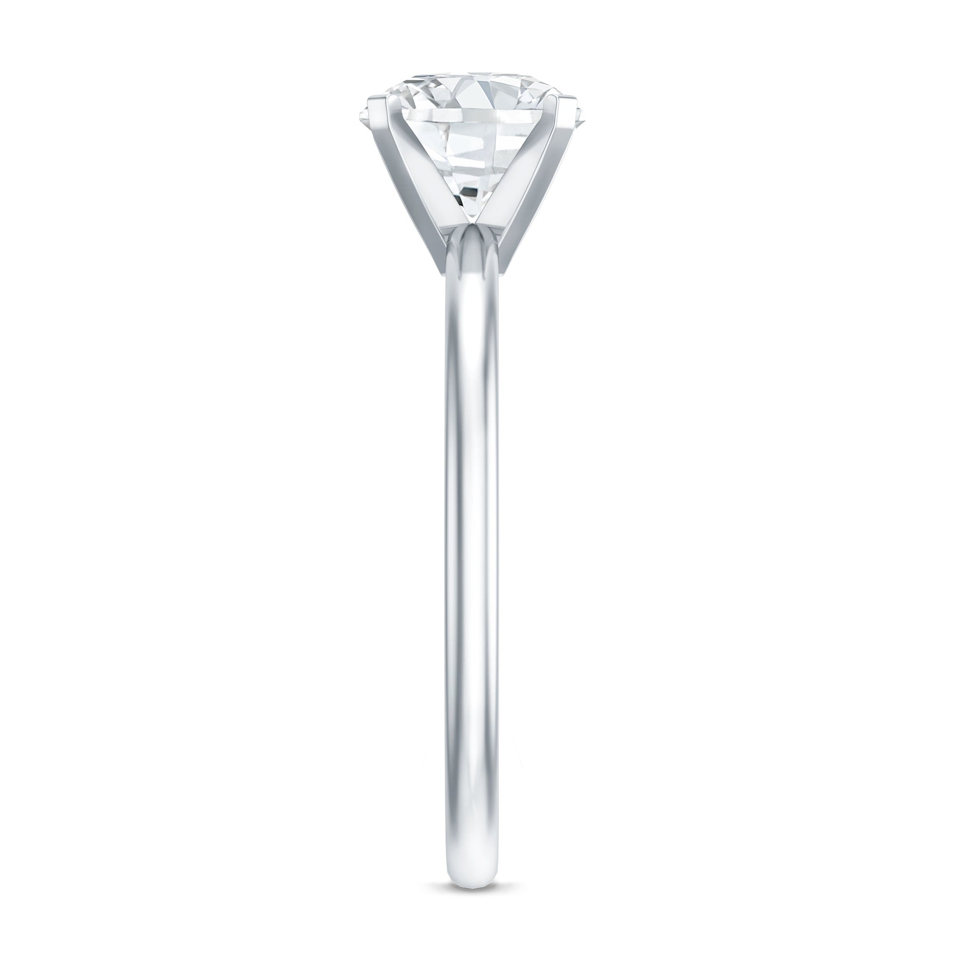 Rosec Jewels-Peg Headset Solitaire Moissanite Ring for Women