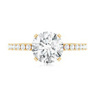 Certified 8 MM Moissanite Solitaire Engagement Ring D-VS1 - Rosec Jewels