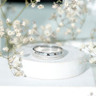 Certified Moissanite Classic Wedding Band Ring D-VS1 - Rosec Jewels