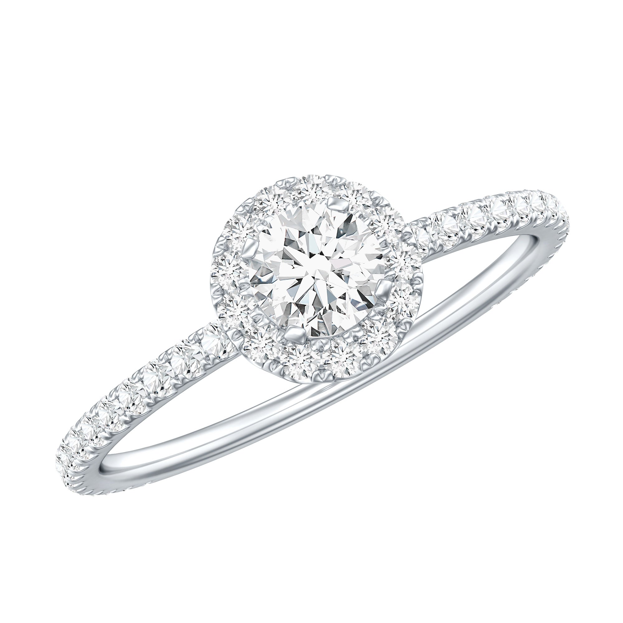 Certified Moissanite Promise Ring For Engagement D-VS1 - Rosec Jewels