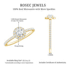 Certified Moissanite Promise Ring For Engagement D-VS1 - Rosec Jewels