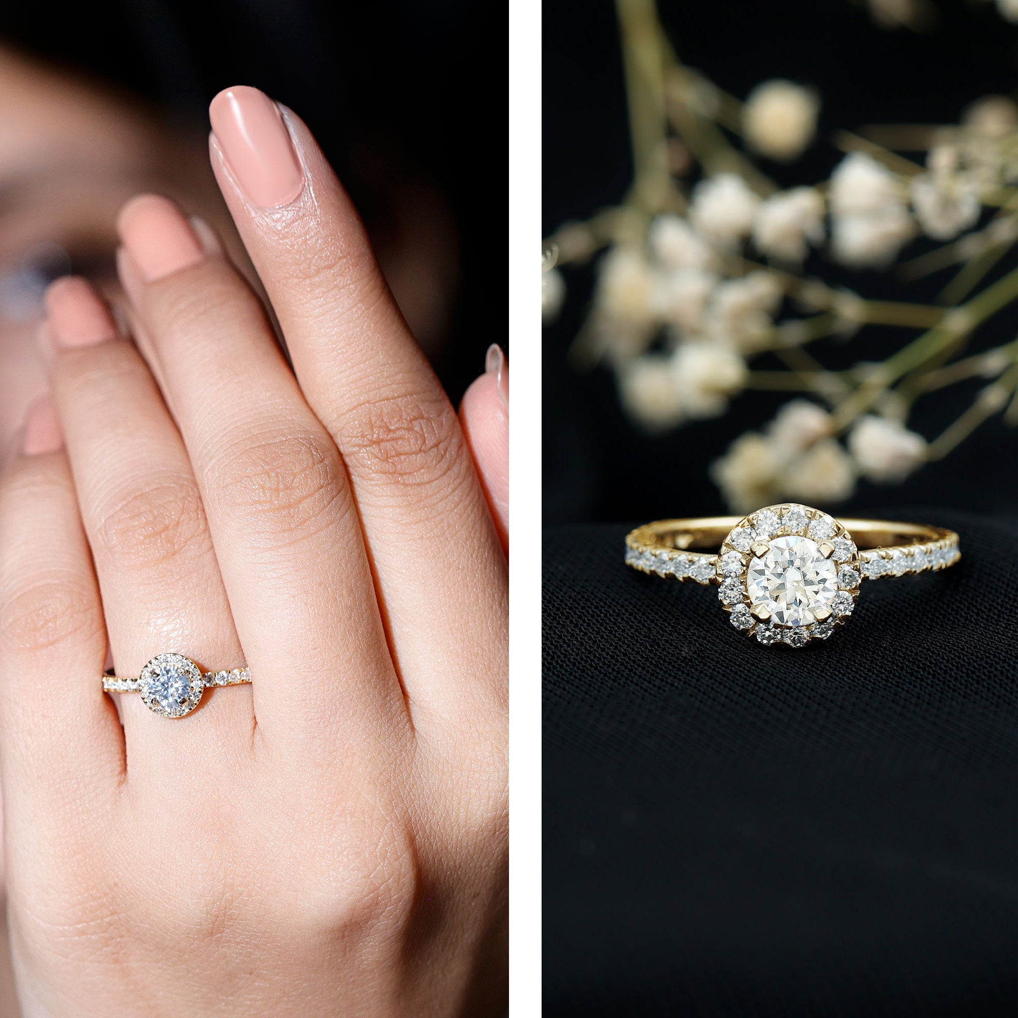 Certified Moissanite Promise Ring For Engagement D-VS1 - Rosec Jewels