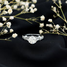 Rosec Jewels-Round Shape Moissanite Solitaire Engagement Ring in Split Shank