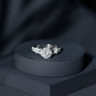 Rosec Jewels-Round Shape Moissanite Solitaire Engagement Ring in Split Shank