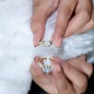 Rosec Jewels-Round Shape Moissanite Solitaire Engagement Ring in Split Shank