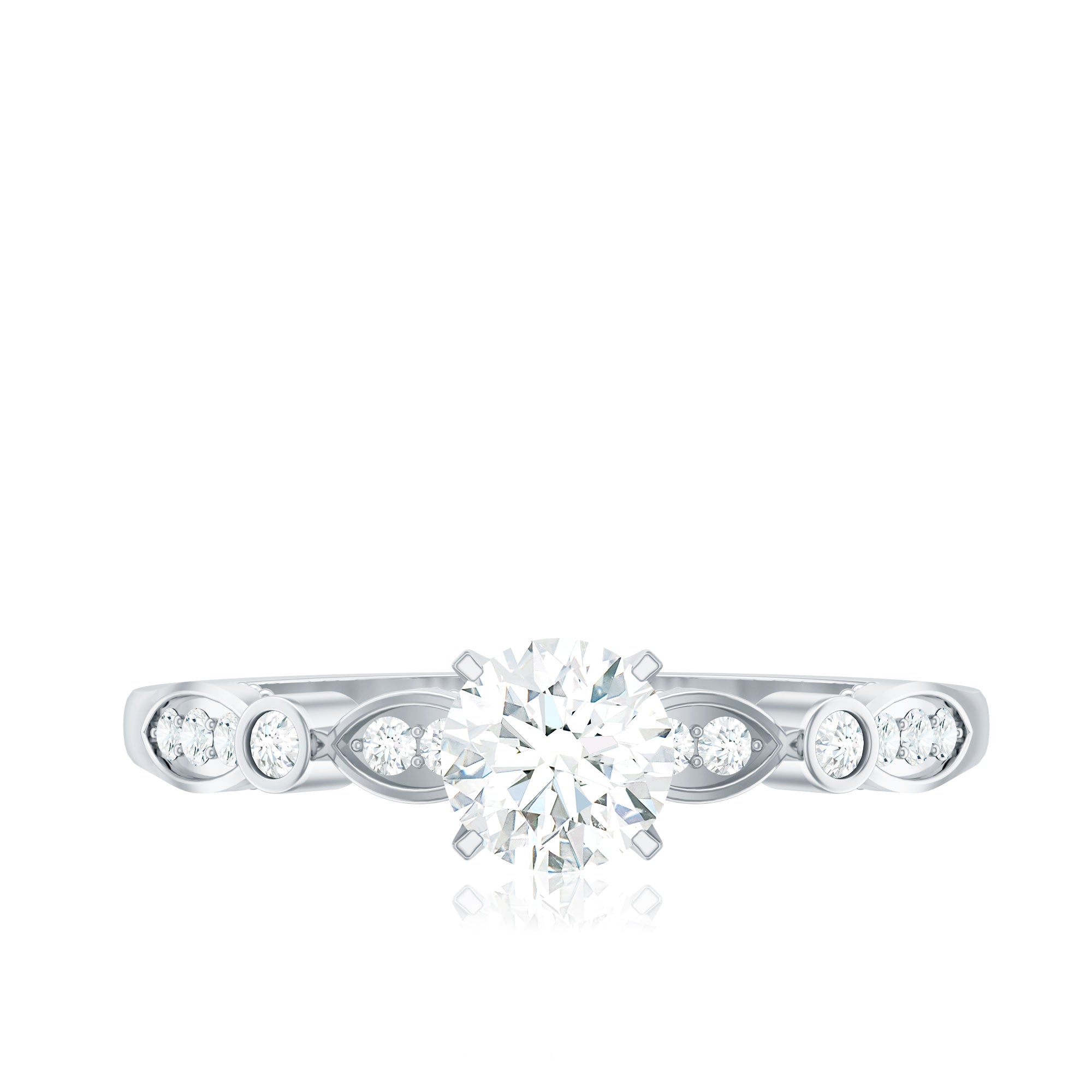 Rosec Jewels-Cubic Zirconia Promise Engagement Ring