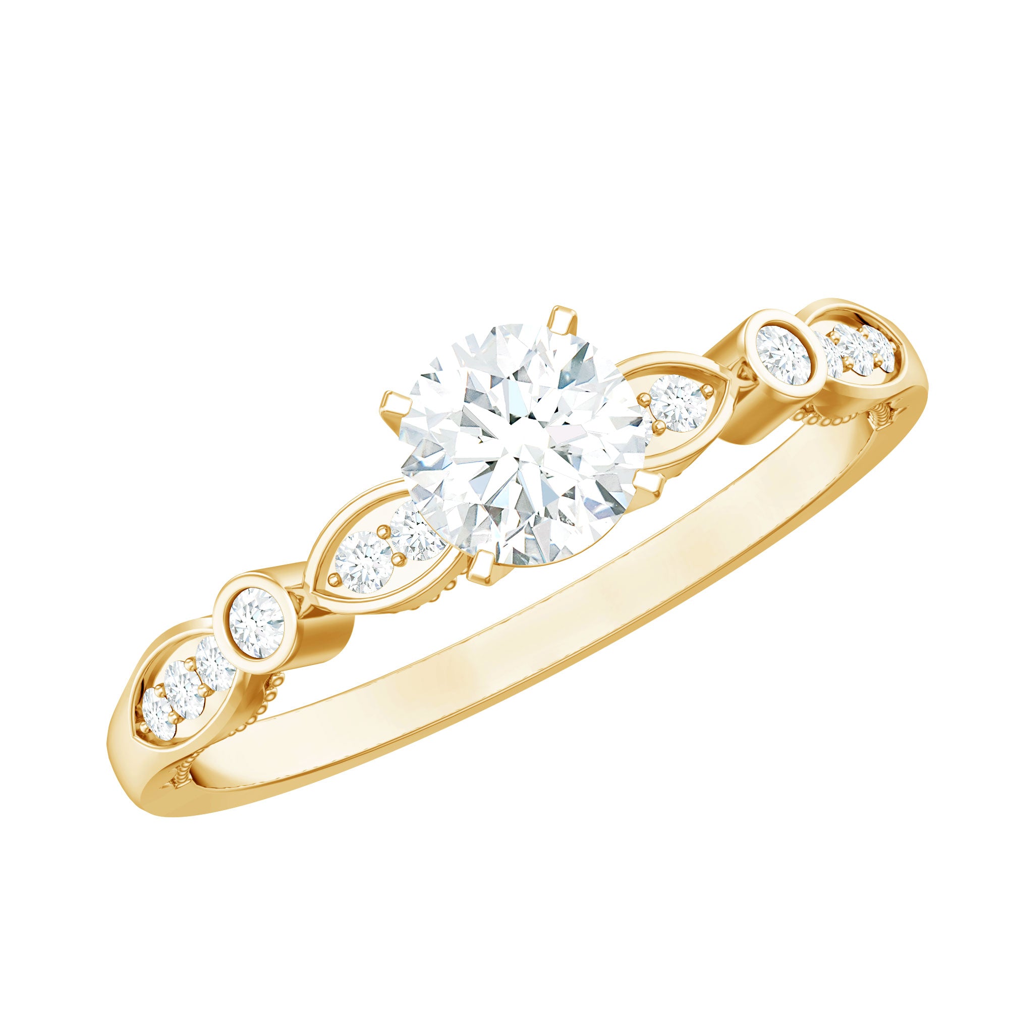 Rosec Jewels-Cubic Zirconia Promise Engagement Ring
