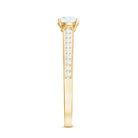 Cubic Zirconia Engagement Ring with Side Stones AAAA - Rosec Jewels