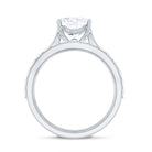 Cushion Cut Moissanite Solitaire Bridal Set with Certificate D-VS1 - Rosec Jewels