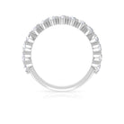 Round Shape Floating Diamond Half Eternity Ring Natural - ( HI-SI ) - Rosec Jewels