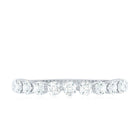 Round Shape Floating Diamond Half Eternity Ring Natural - ( HI-SI ) - Rosec Jewels