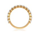 Round Shape Floating Diamond Half Eternity Ring Natural - ( HI-SI ) - Rosec Jewels