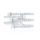 Certified Diamond Cocktail Wrap Ring Natural - ( HI-SI ) - Rosec Jewels