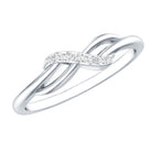 Certified Diamond Infinity Promise Ring For Her Natural - ( HI-SI ) - Rosec Jewels