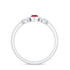 Rosec Jewels-Natural Marquise Ruby Promise Ring with Celtic Knot