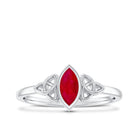 Rosec Jewels-Natural Marquise Ruby Promise Ring with Celtic Knot