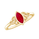 Rosec Jewels-Natural Marquise Ruby Promise Ring with Celtic Knot