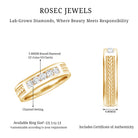 Lab Grown Diamond Mens Wedding Band Ring Lab - ( EF-VS ) - Rosec Jewels