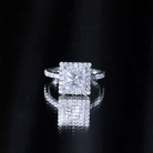 3 CT Princess Cut Moissanite Halo Engagement Ring D-VS1 - Rosec Jewels