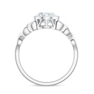 Rosec Jewels-Solitaire Moissanite Celtic Engagement Ring in Bezel Setting