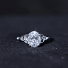 Rosec Jewels-Oval Moissanite Engagement Ring with Celtic Band
