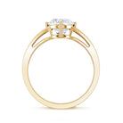 Oval Cut Moissanite Solitaire Engagement Ring in Split Shank D-VS1 - Rosec Jewels