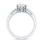 Rosec Jewels-Solitaire Oval Cut Moissanite Split Shank Engagement Ring