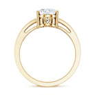 Rosec Jewels-Solitaire Oval Cut Moissanite Split Shank Engagement Ring