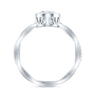 Brilliant Cut Moissanite Bezel Set Engagement Ring in Braided Shank D-VS1 - Rosec Jewels
