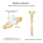 Rosec Jewels-Oval Shape Moissanite Solitaire Engagement Ring in Braided Shank
