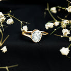 Solitaire 7X9 MM Moissanite Oval Engagement Ring with Bypass Shank D-VS1 - Rosec Jewels