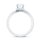 Rosec Jewels-Oval Cut Solitaire Moissanite Bypass Engagement Ring