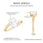Rosec Jewels-Oval Cut Solitaire Moissanite Bypass Engagement Ring
