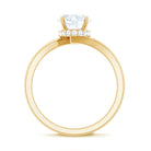 Rosec Jewels-Oval Cut Solitaire Moissanite Bypass Engagement Ring