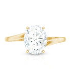 Rosec Jewels-Oval Cut Solitaire Moissanite Bypass Engagement Ring