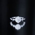 Antique Style Moissanite Halo Engagement Ring D-VS1 - Rosec Jewels