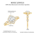Antique Style Moissanite Halo Engagement Ring D-VS1 - Rosec Jewels