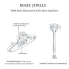 Rosec Jewels-Round Cut Scatter Moissanite Unique Engagement Ring