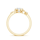 Rosec Jewels-Round Cut Scatter Moissanite Unique Engagement Ring