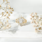 Rosec Jewels-Vintage Inspired Moissanite Wedding Ring Set of 3