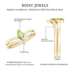 Marquise Cut Peridot Solitaire Wedding Ring Set with Diamond AAA - Rosec Jewels