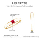 Princess Cut Created Ruby Solitaire Promise Ring AAAA - Rosec Jewels