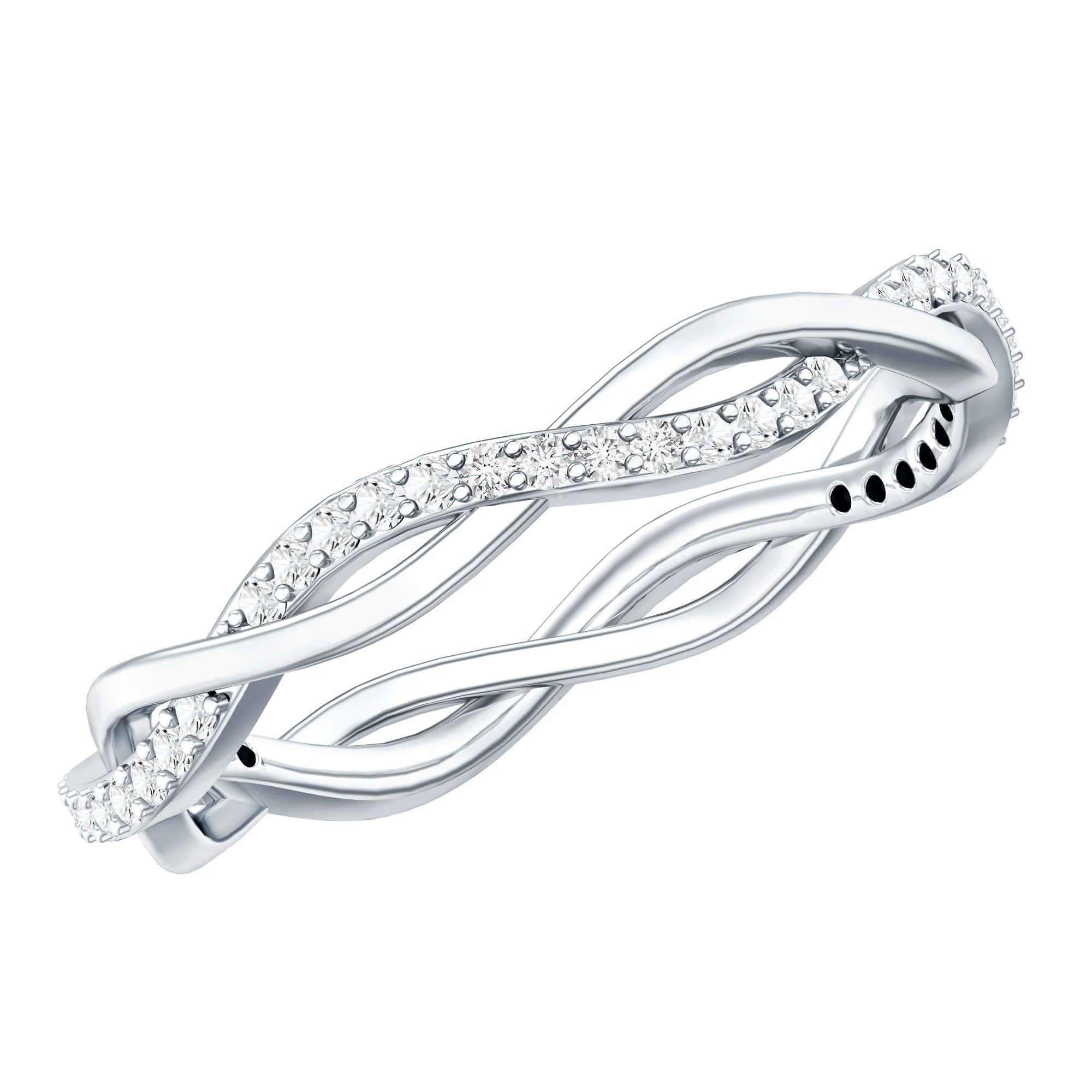 Certified Moissanite Infinity Eternity Band Ring D-VS1 - Rosec Jewels