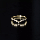 Natural Diamond Curved Wedding Enhancer Ring Natural - ( HI-SI ) - Rosec Jewels
